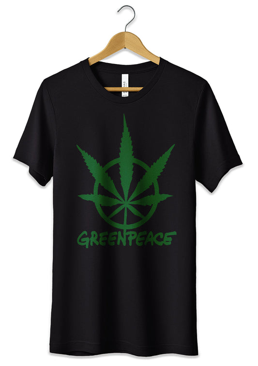 T-Shirt Greenpeace Ganja Style 100% Cotone Unisex